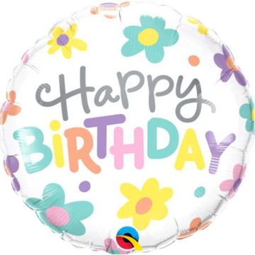 Pastel Daisies Birthday Small Balloon