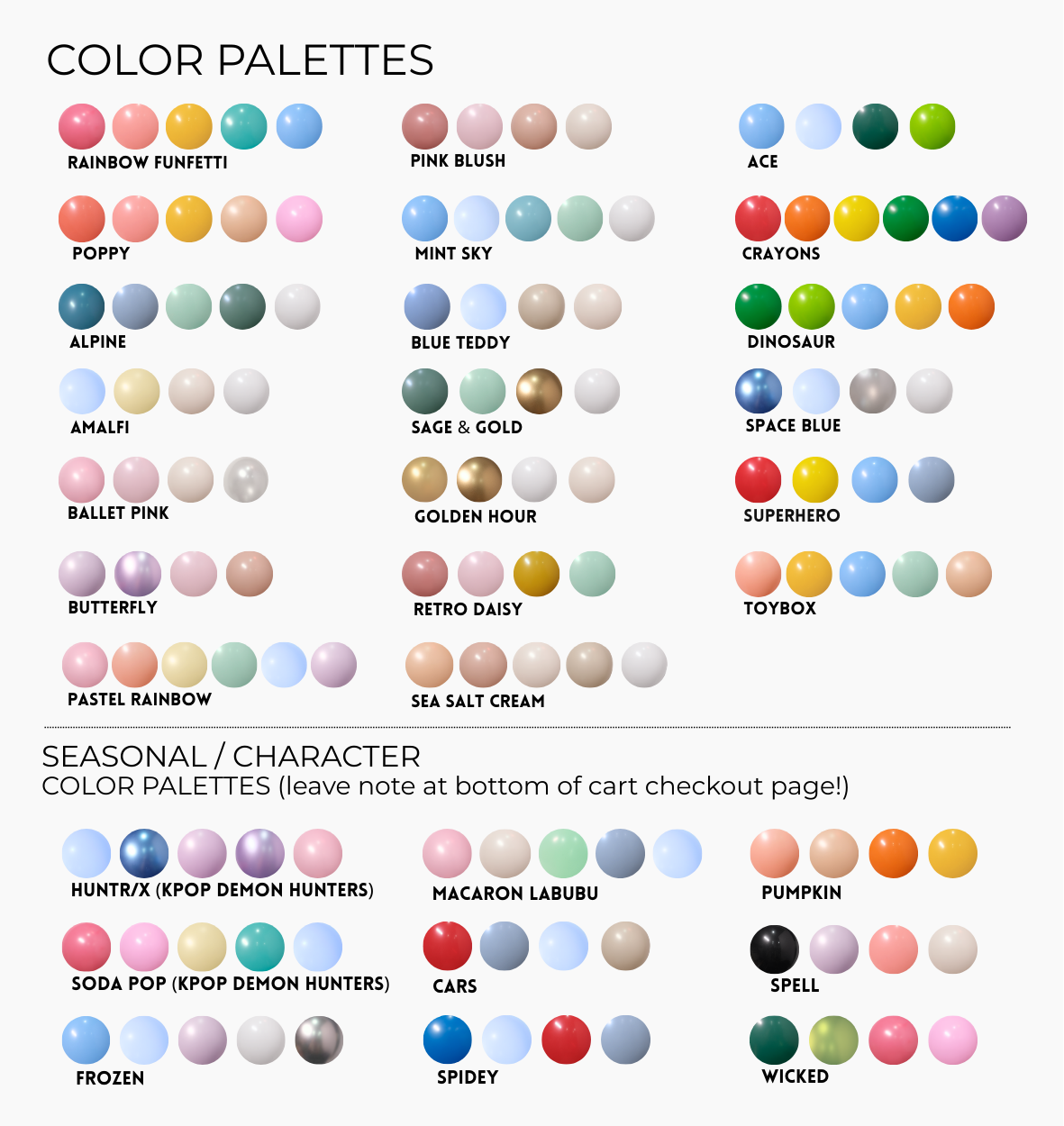 balloon color palette options