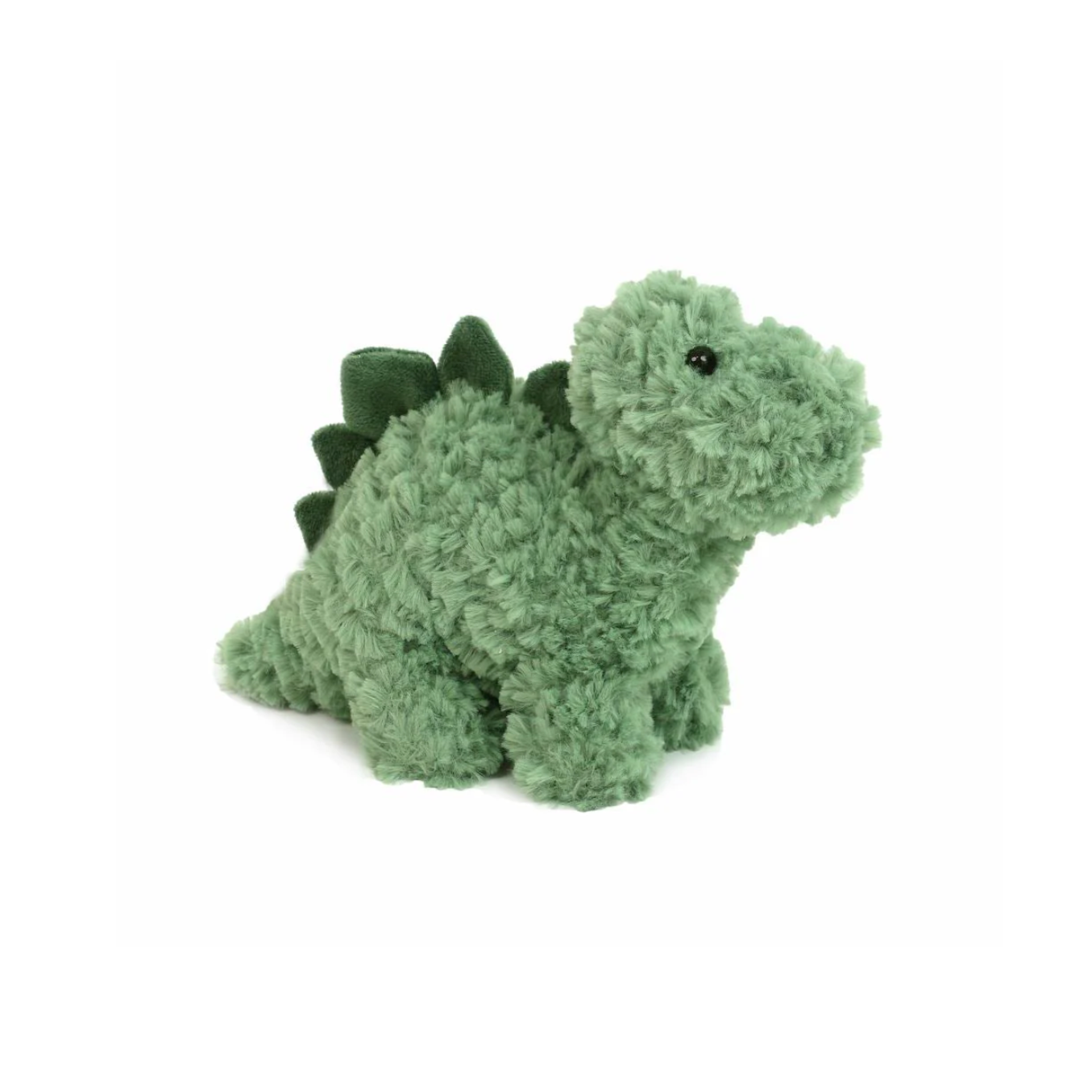 A green plush dinosaur with spikey spines
