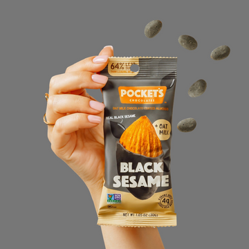 Black Sesame Chocolate Almonds - Snack Size