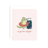A greeting card with an illustration of an alligator wearing sunglasses and carrying a suitcase, with the text 'See Ya Later, Alligator!'.