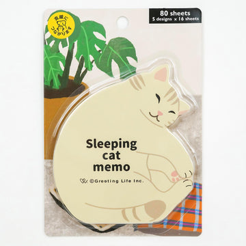 Sleeping Cat Die-Cut Memo Pad