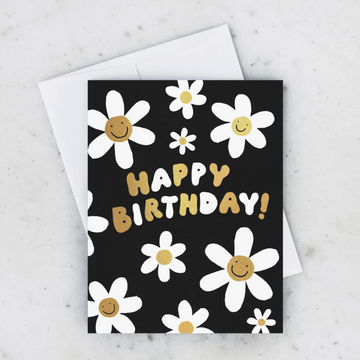 Smiley Daisy Birthday Card