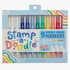 A pack of Ooly Stamp-a-Doodle Double Ended Markers, featuring 9 double-ended markers with 3 color changing stamp markers.