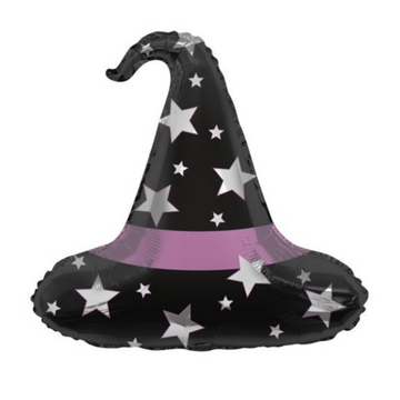 Starry Witch Hat Halloween Balloon