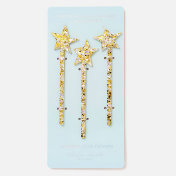 Stars Confetti Cake Toppers