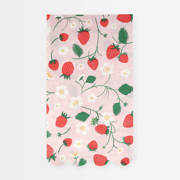 Strawberry Pattern Dinner Napkins