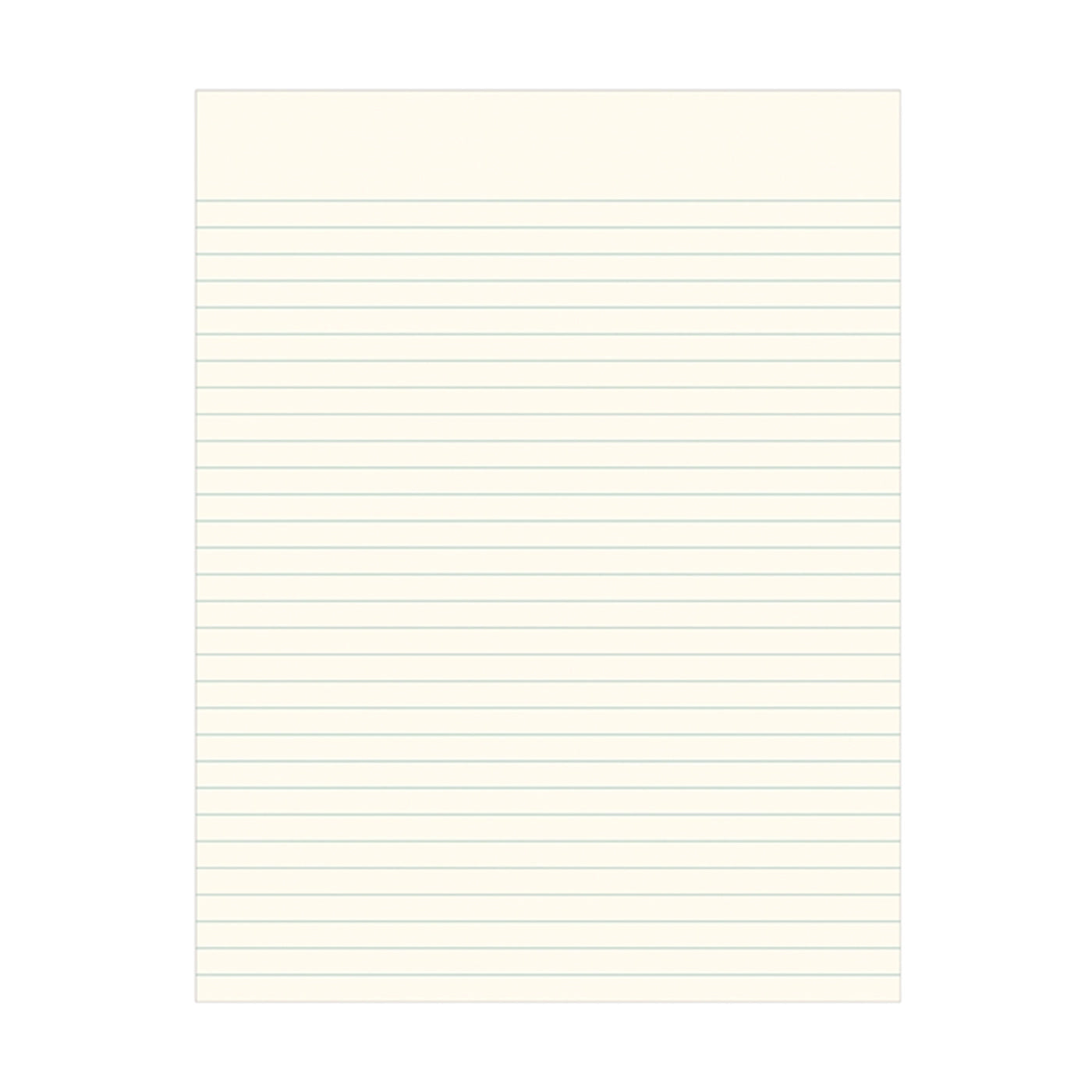 Lined paper on white background