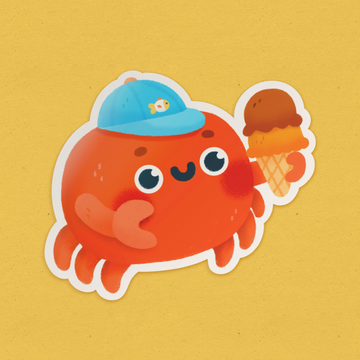Summer Crab Sticker