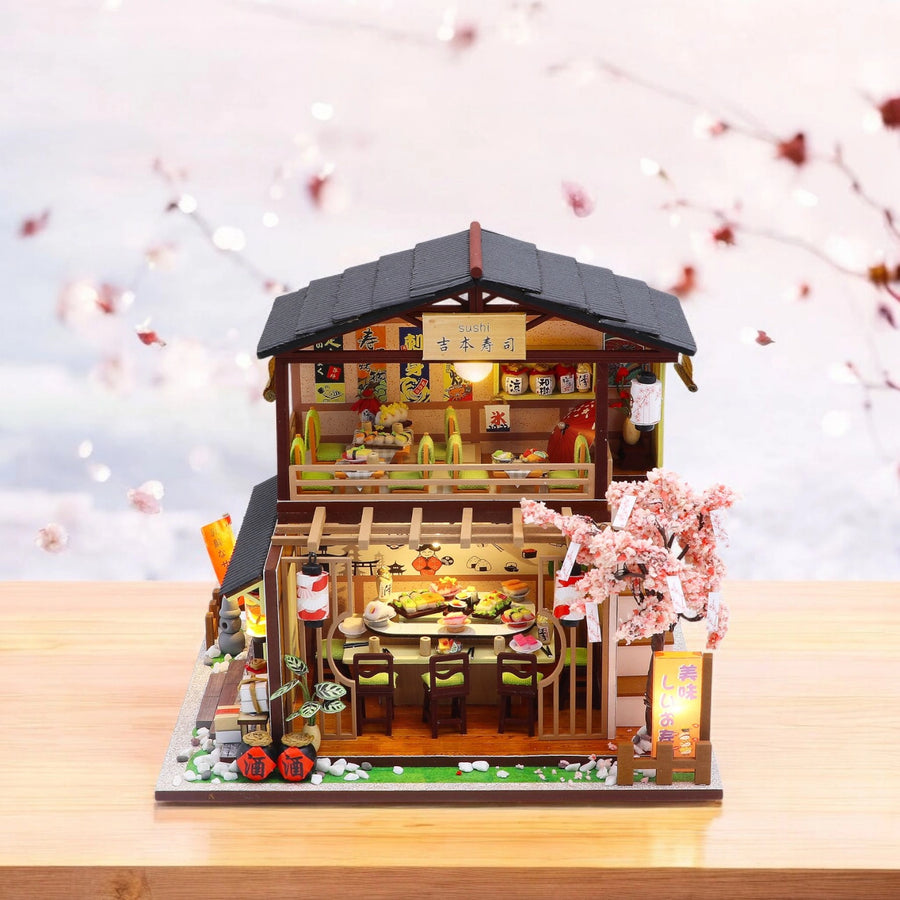Sushi House DIY Miniature Dollhouse Kit