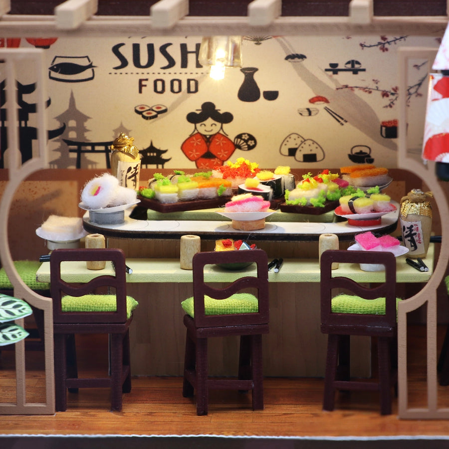 Sushi House DIY Miniature Dollhouse Kit