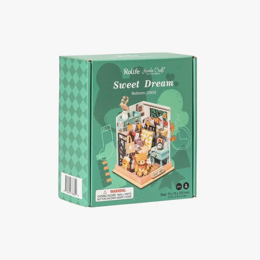 Sweet Dream Bedroom DIY Miniature Dollhouse Kit