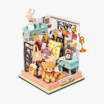 Sweet Dream Bedroom DIY Miniature Dollhouse Kit
