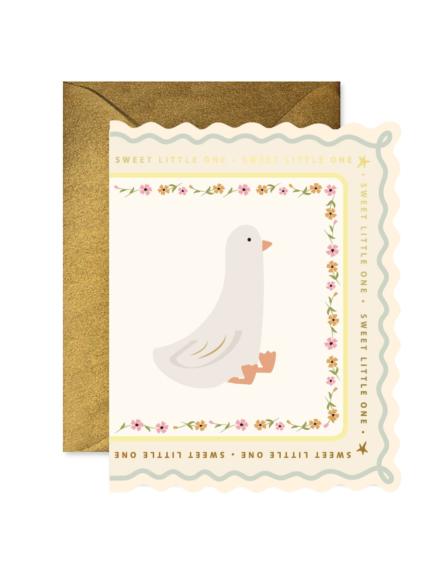 Sweet Little Goose Scallop Card
