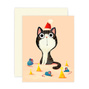 Tabby Mouse Christmas Card