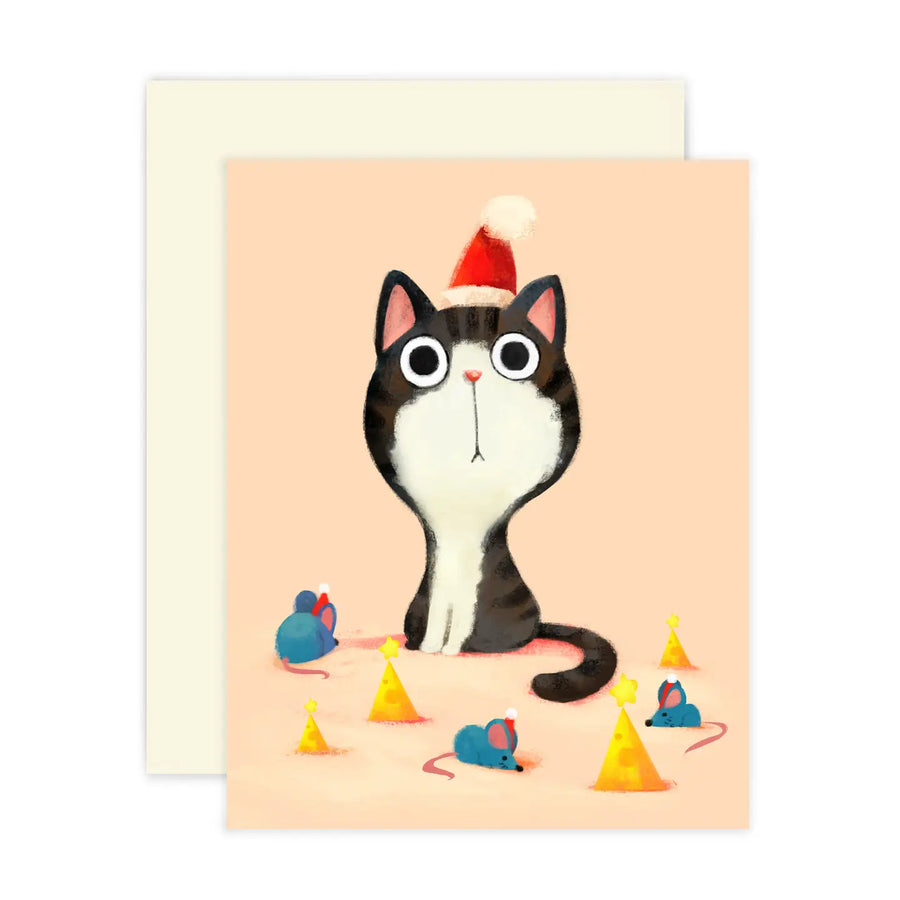 Tabby Mouse Christmas Card