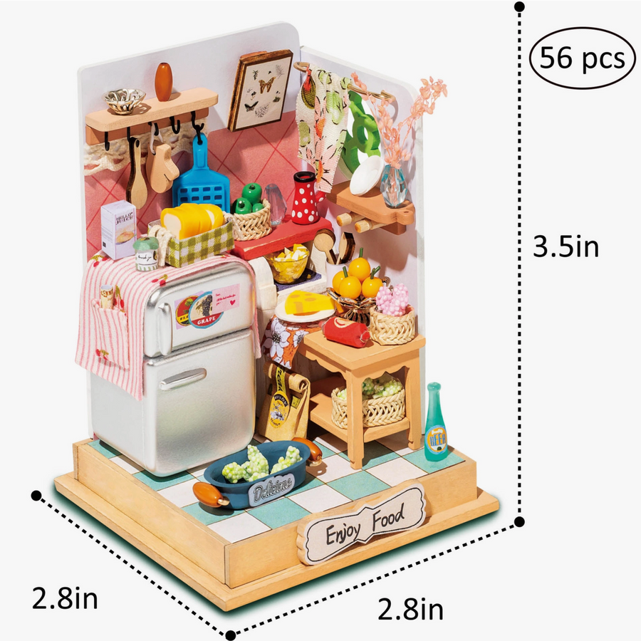 Taste Life Kitchen DIY Miniature Dollhouse Kit