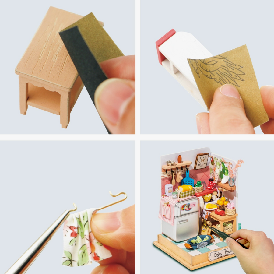 Taste Life Kitchen DIY Miniature Dollhouse Kit