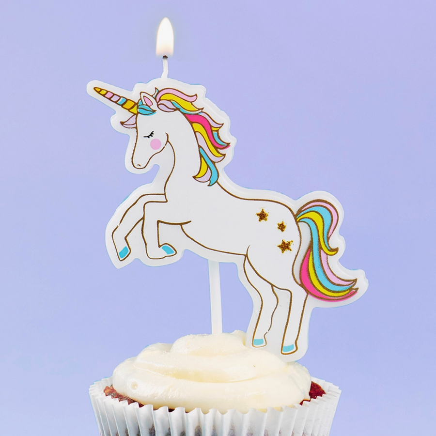 Unicorn Cake Topper Candle