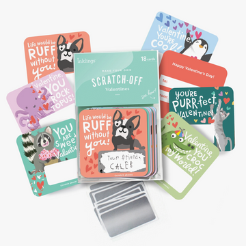 Scratch-off Valentines Day Cards - Animal Puns