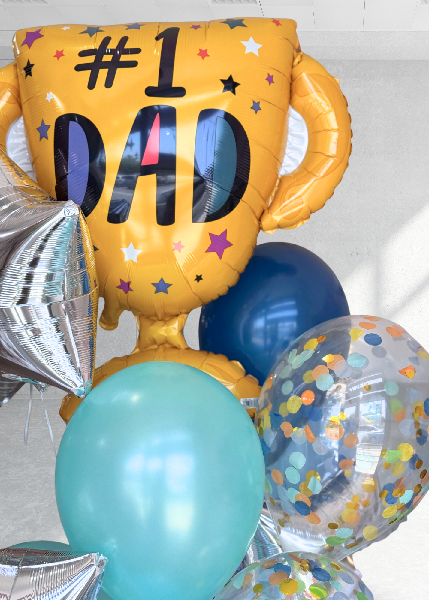 Balloon bouquet with a '