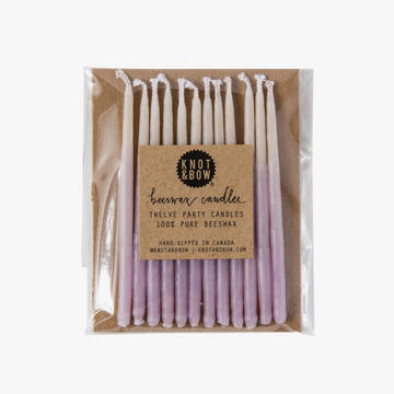 Violet Ombre Beeswax Birthday Candles