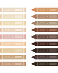 A set of crayon in neutral tones