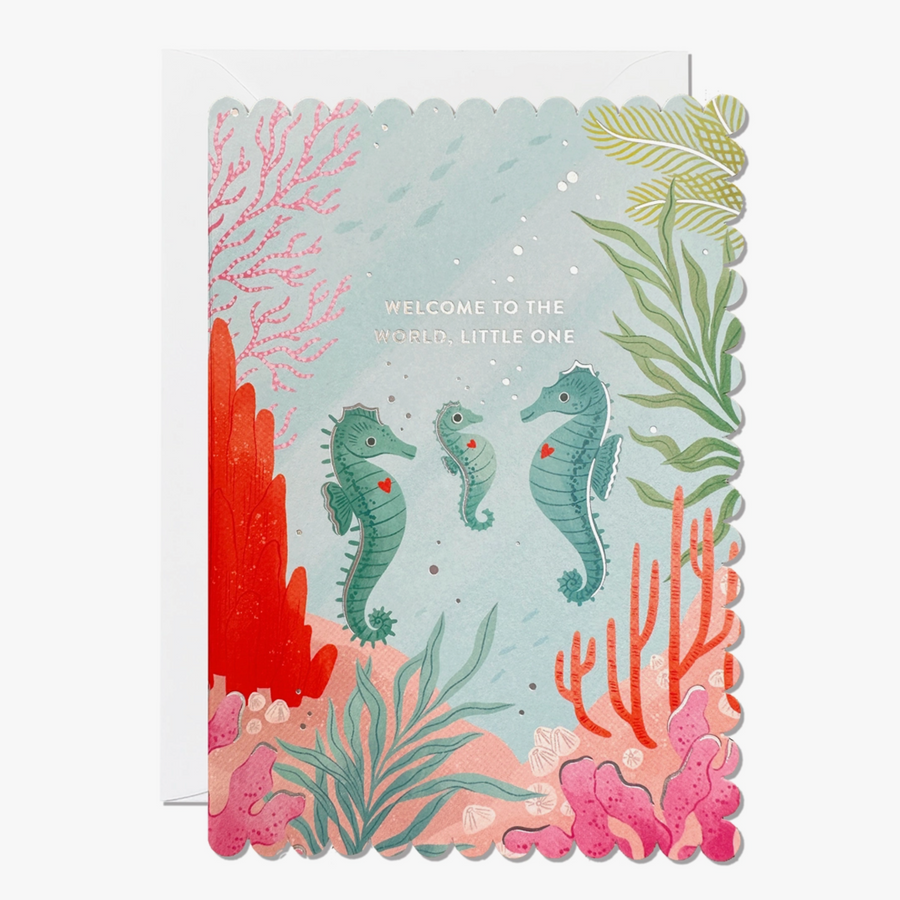 Welcome to the World Little One Seahorse Card