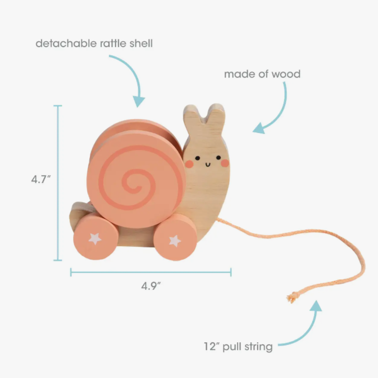 Wooden Snail Pull Toy