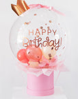 happy birthday balloon box rose gold