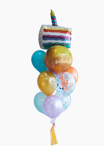 Rainbow Cake Custom Balloongram
