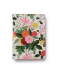 Floral pink passport holder with Dahlia motif