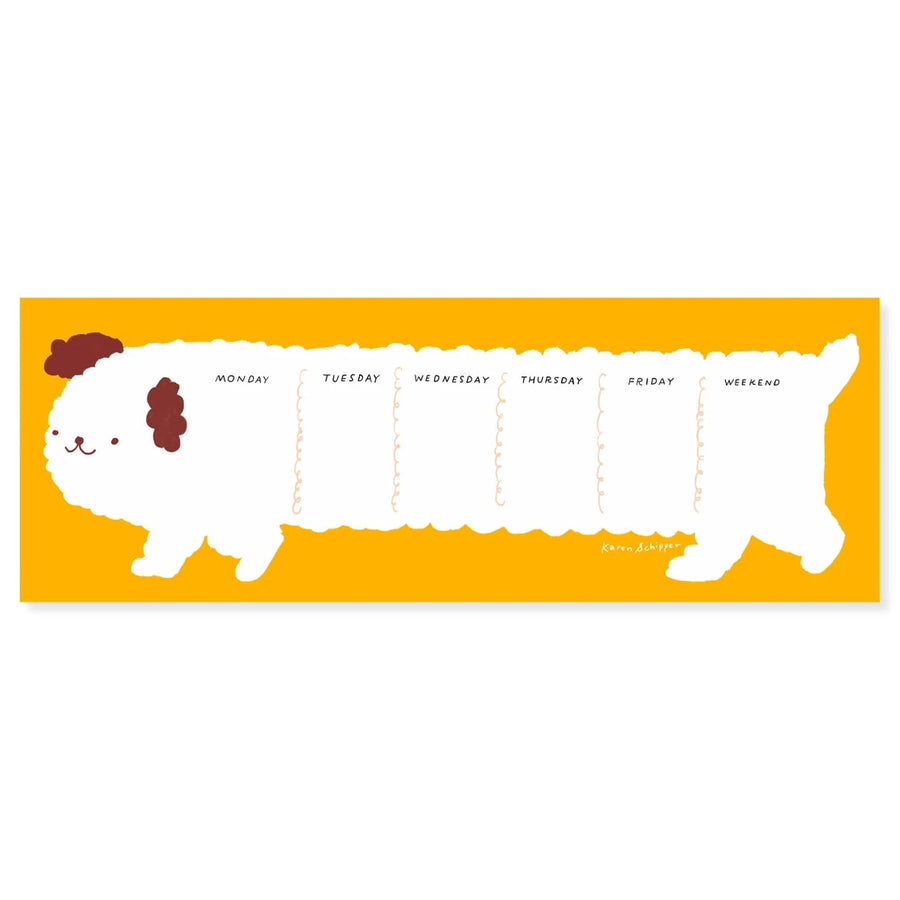 Daisy Dog Weekly Desk Planner