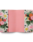Floral pink passport holder with Dahlia motif