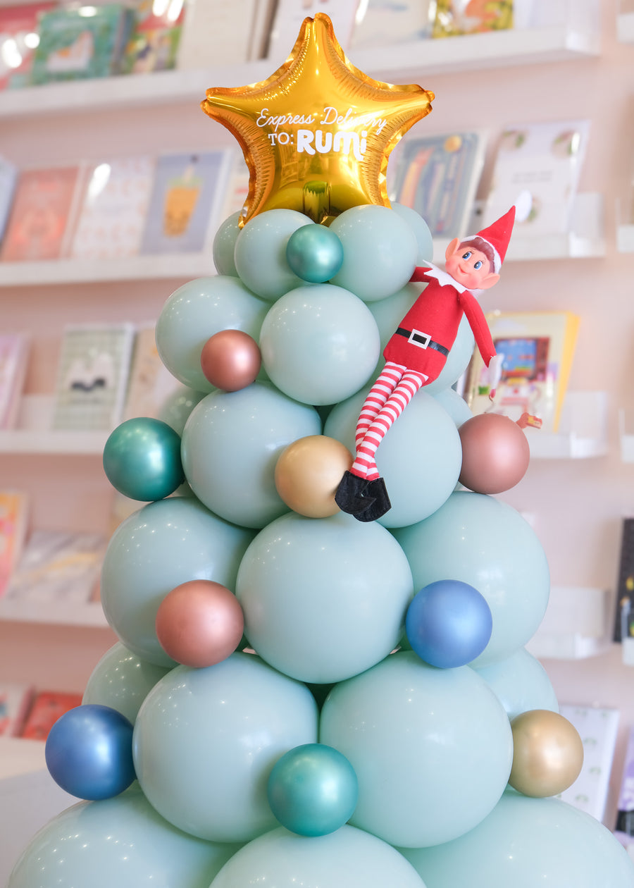 Christmas Elf Balloon Tree
