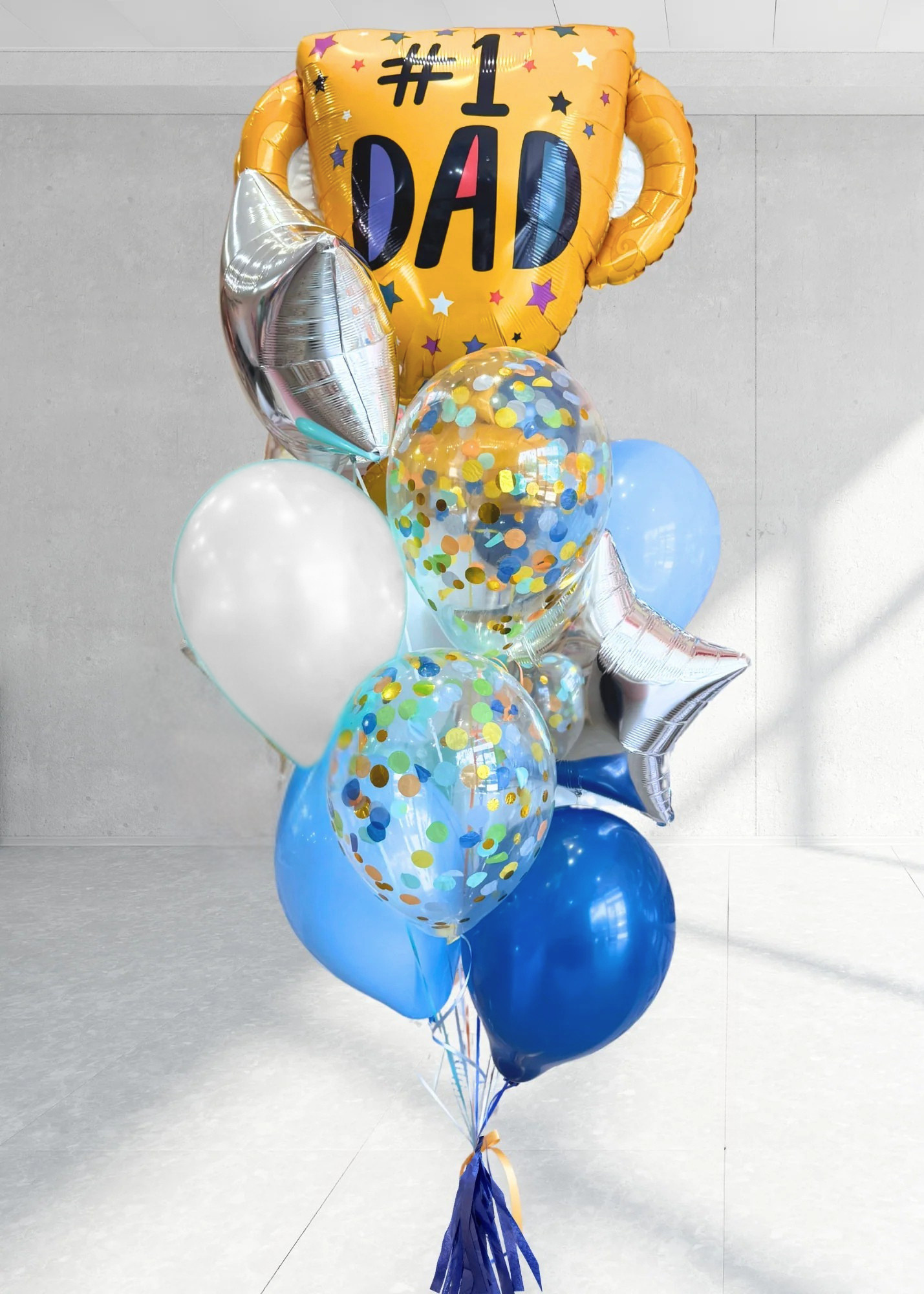 #1 dad trophy father's day balloons