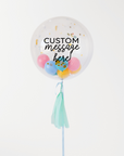 Rainbow Funfetti Bubble Balloon + Tassel