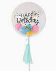 Rainbow Funfetti Bubble Balloon + Tassel