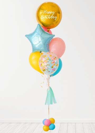 Rainbow Funfetti Shine Balloongram