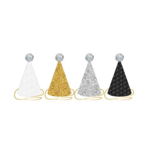 Mini Glitter Party Hats
