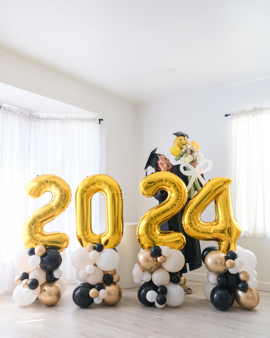 Grad Balloon Stack Graduation 2024 Balloon Stacks – Oh Shiny!