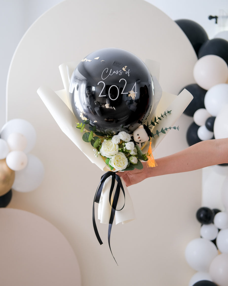 Mini Bear Grad Bouquet: Classic Balloon