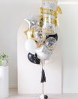larger balloon bouquet with diploma balloon