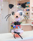 black cat balloon basket