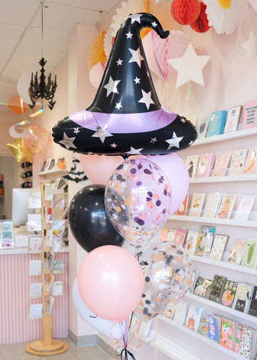Starry Witch Hat Balloon BOO-quet