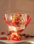 Lunar new year themed florals inside a balloon