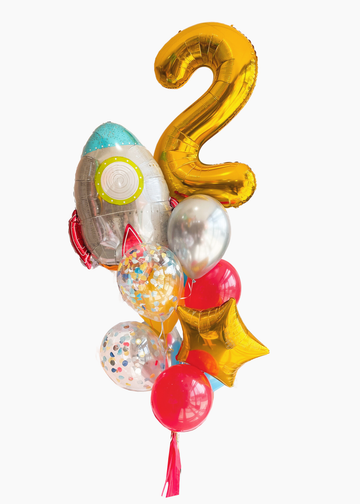 Rocket Birthday Balloongram