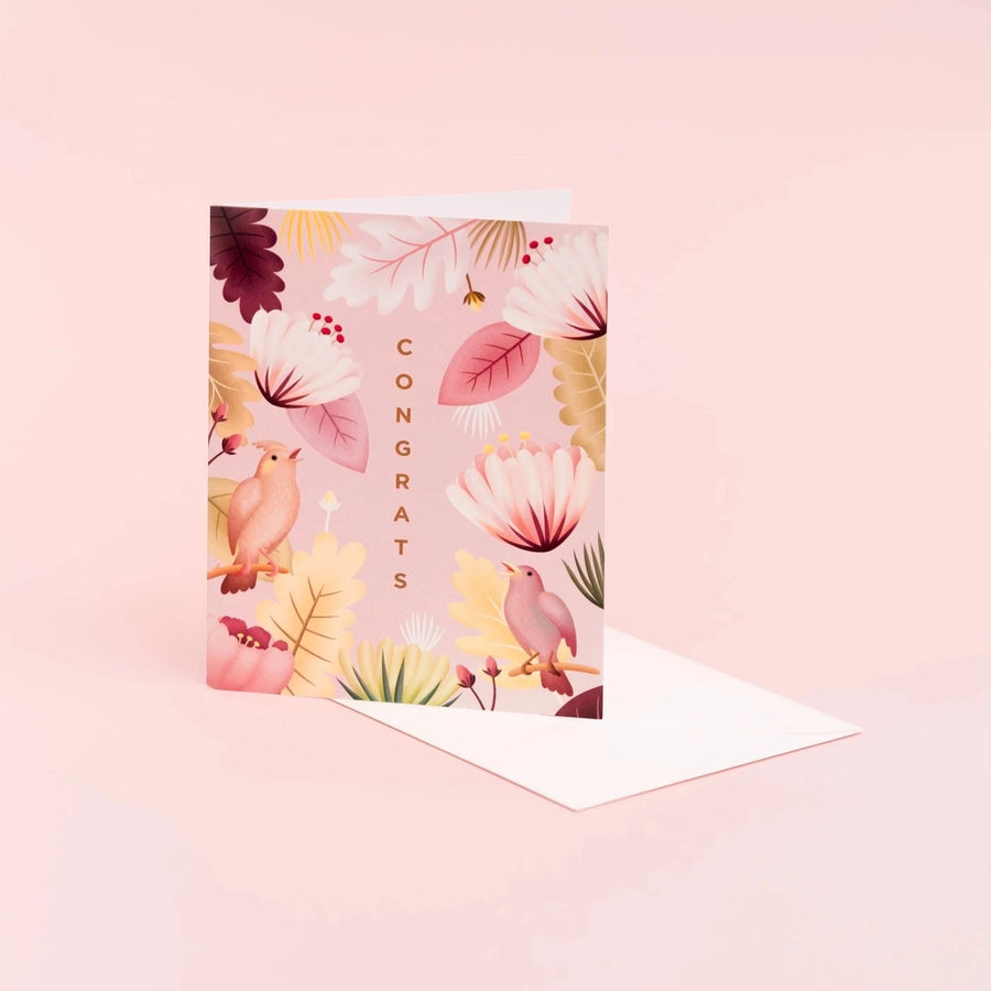 Singing Birds Congratulations Card