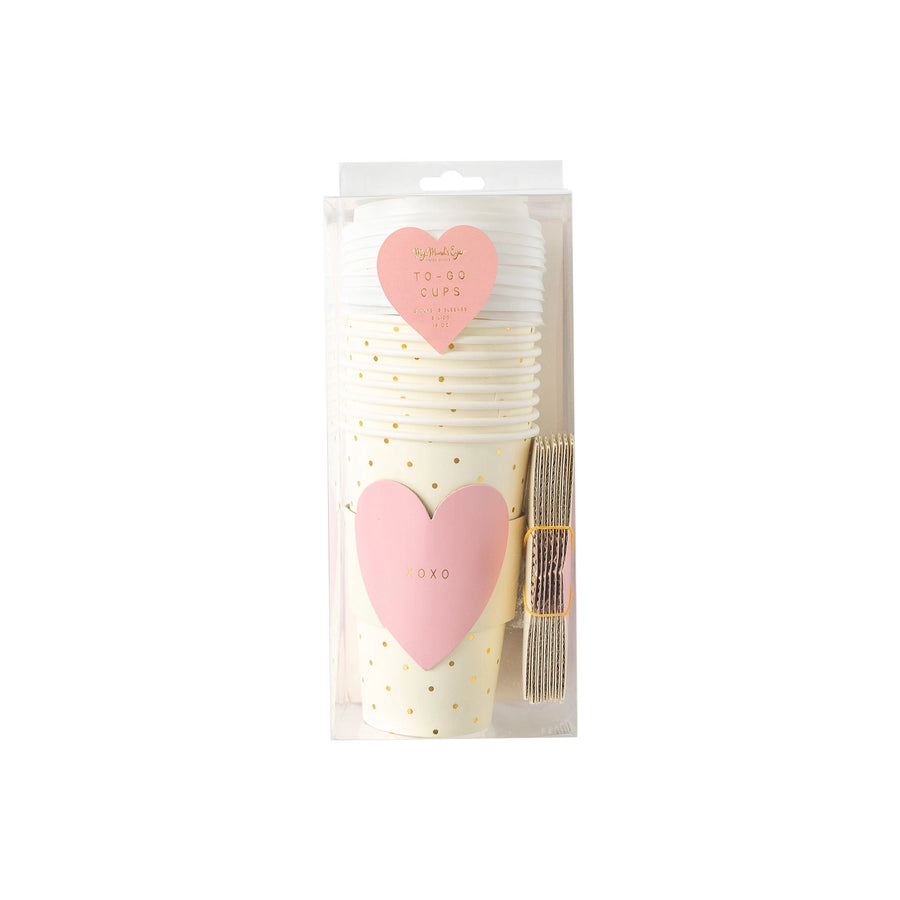 Pink XOXO Heart To-Go Cups