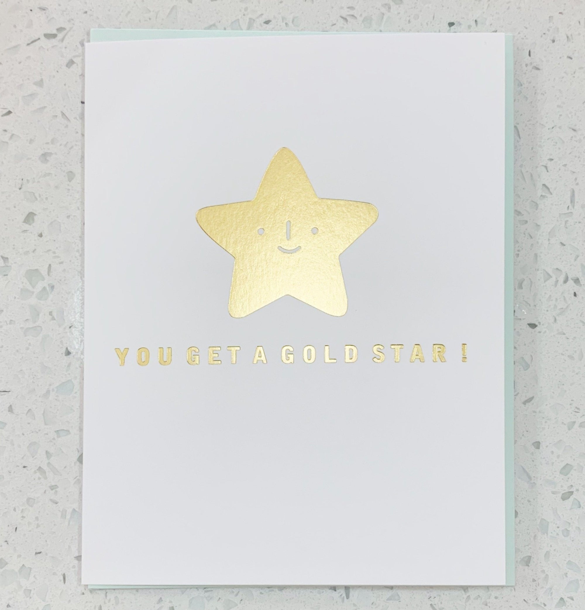 gold star greeting card